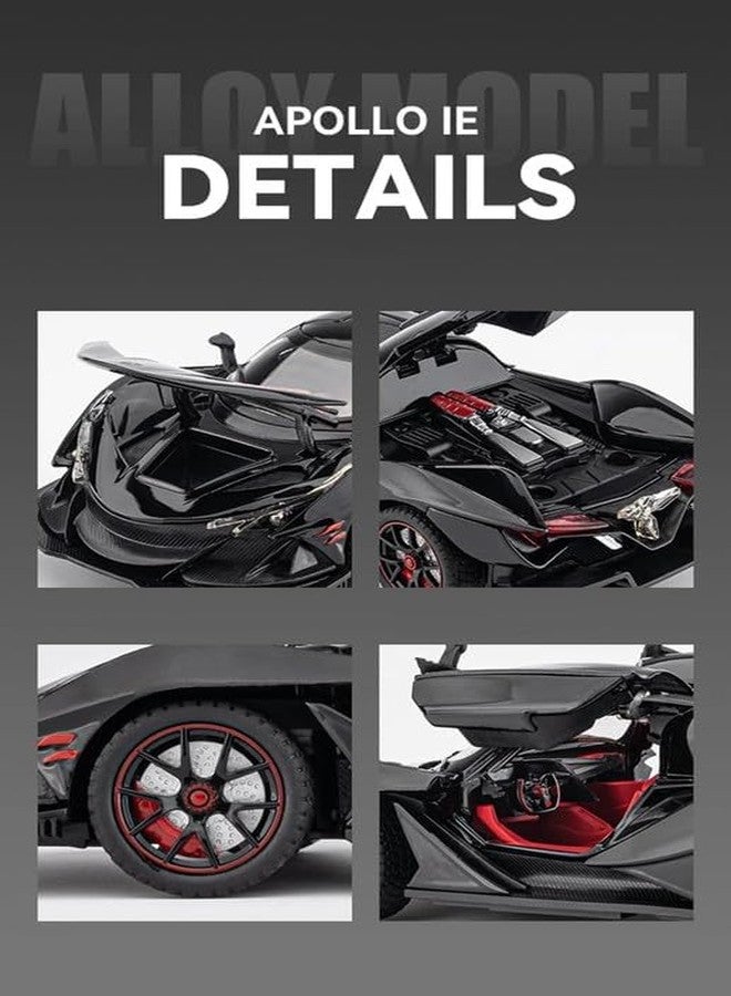 Arthasya Model 1:24 Apollo IE Model Alloy Metal Pull Back Die-cast Car Openable Doors with Sound and Light Vehicle Car Toy for Kids - Multicolor - Image 3